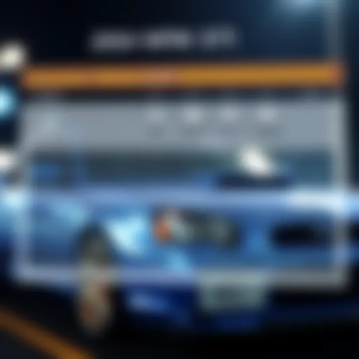 Comparison chart of consumer reviews and ratings for the 2004 Subaru WRX STI