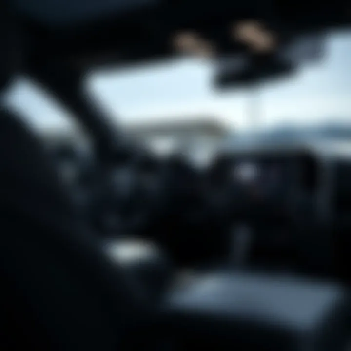 Interior dashboard with state-of-the-art technology and comfort features of the truck