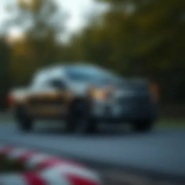 Dynamic performance shot of the 2020 Ford F150 SuperCrew XLT in action