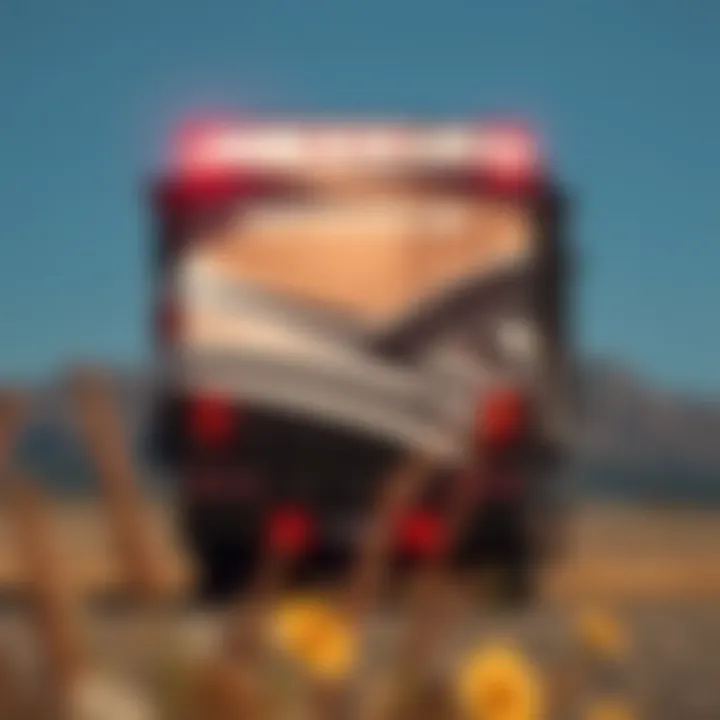 Craftsmanship in the Rear Design of the Newmar Dutch Star 4081 Distinctive rear view emphasizing the craftsmanship and design of the motorhome