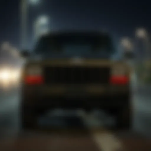Front view of the 2000 Jeep Cherokee Limited showcasing its rugged design