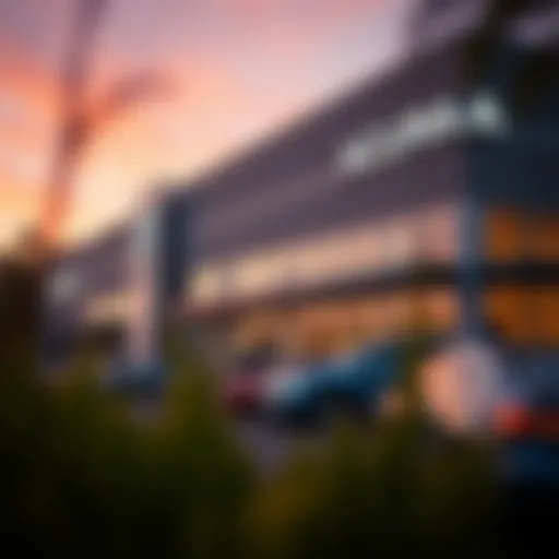 Exterior view of Acura dealership