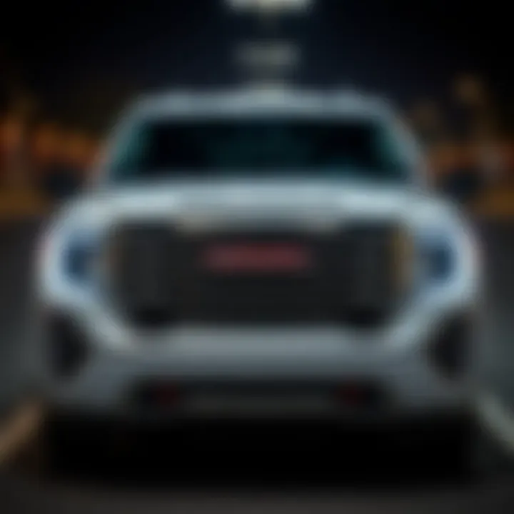 Sleek Design of the 2020 Denali 1500 Front view of the 2020 Denali 1500 showcasing its sleek design
