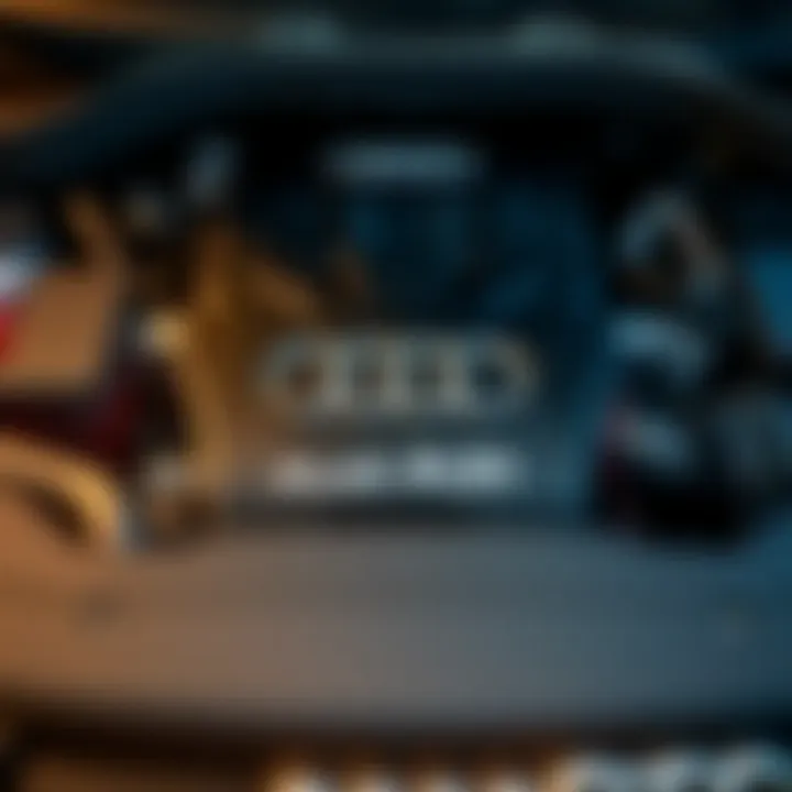 Powerful Engine of the Audi A3 2.0 T Quattro Close-up of the Audi A3 2.0 T Quattro's powerful engine, emphasizing performance capabilities.