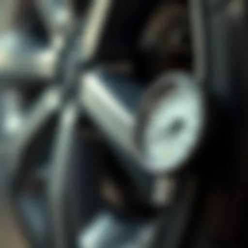 Essential Tire Pressure Gauge for Honda Civic Tire pressure gauge next to a Honda Civic tire