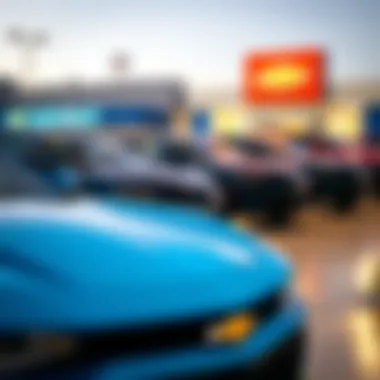 Chevrolet's Strong Market Positioning Chevrolet vehicles on a market display emphasizing brand presence