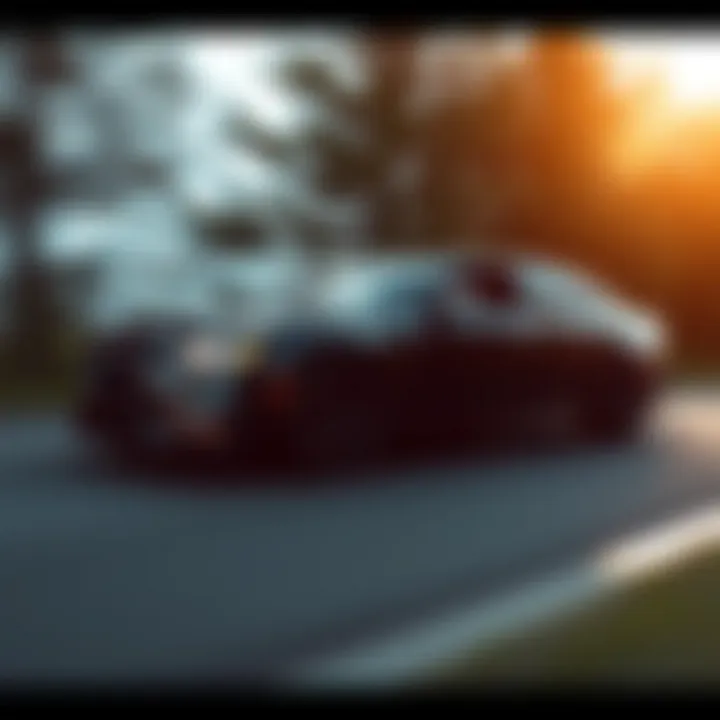 Chrysler 300 SRT8 in motion on the road