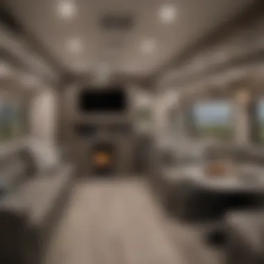 Interior layout highlighting the spacious living area of the RV