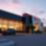 Exterior view of Coggin GMC on Blanding showcasing modern architecture