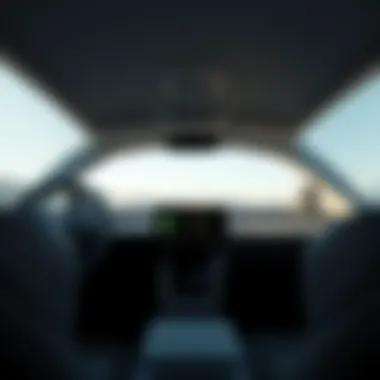 Interior features of Tesla Model Y 2021 and 2022 side by side