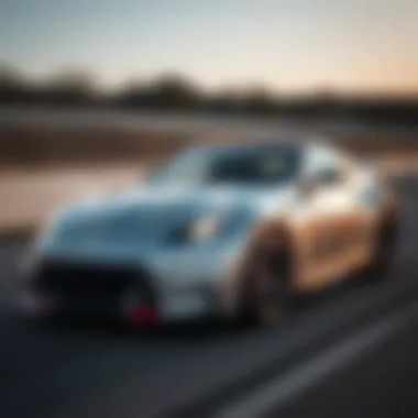 The 370Z Sport in motion, emphasizing its performance capabilities