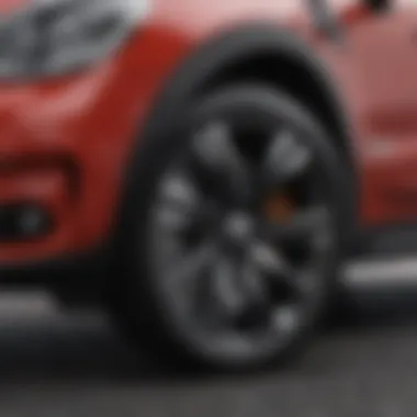 Close-up of the Mini Cooper S Countryman ALL4 John Cooper Works wheel design showcasing craftsmanship