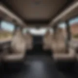 Detailed view of NV passenger van interior highlighting space and comfort