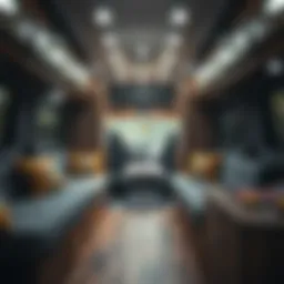 Interior layout of a Sprinter travel trailer showcasing living space