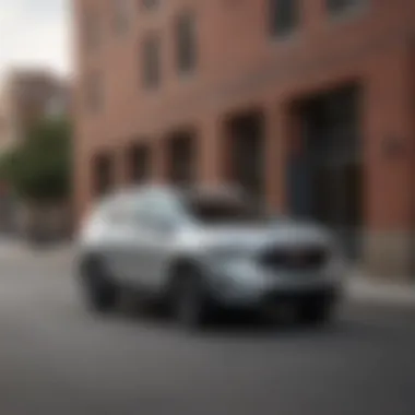 Sleek Front Design of the GMC Terrain SLE Front view of the 2019 GMC Terrain SLE showcasing its sleek design