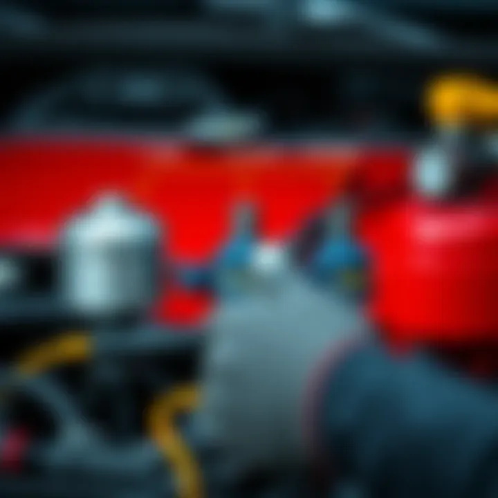 Fuel Injector Cleaning Process Explained Diagram illustrating fuel injector cleaning process