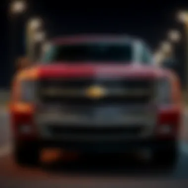 Front Design of the 2012 Chevrolet Silverado 1500 Front view of the 2012 Chevrolet Silverado 1500 Regular Cab showcasing its bold design