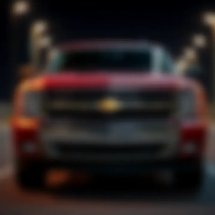 Front Design of the 2012 Chevrolet Silverado 1500 Front view of the 2012 Chevrolet Silverado 1500 Regular Cab showcasing its bold design