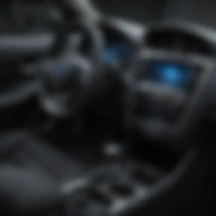 Close-up of Subaru WRX interior showcasing technology