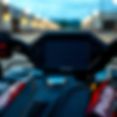 Controls and Dashboard of the 2020 Polaris Outlaw 50 Close-up of the 2020 Polaris Outlaw 50 controls and dashboard