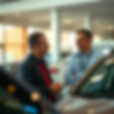 Customer discussing financing options with a representative