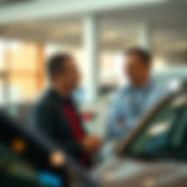 Customer discussing financing options with a representative