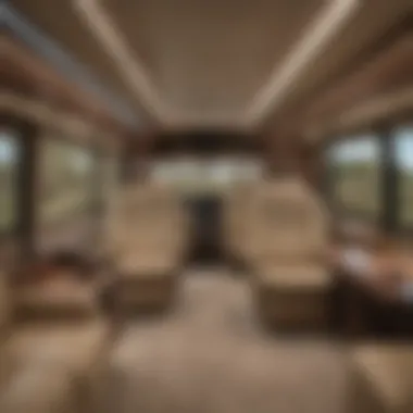 Interior layout of the Delano Thor Motor Coach highlighting spaciousness