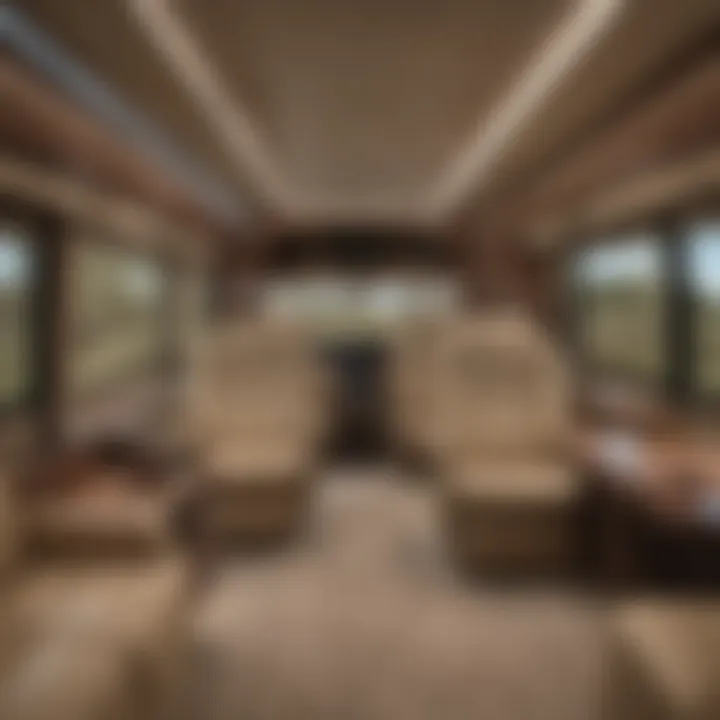 Interior layout of the Delano Thor Motor Coach highlighting spaciousness