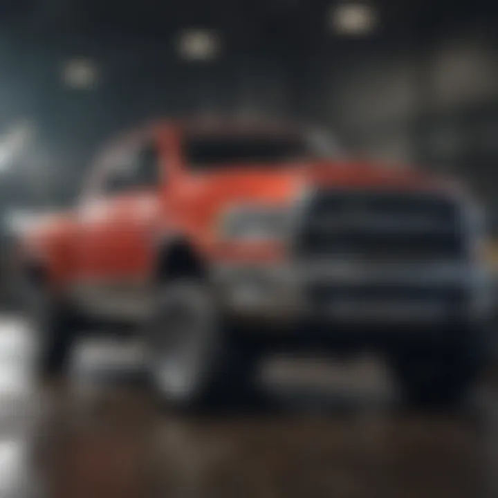 Dodge Ram truck showcased at a Portland dealership