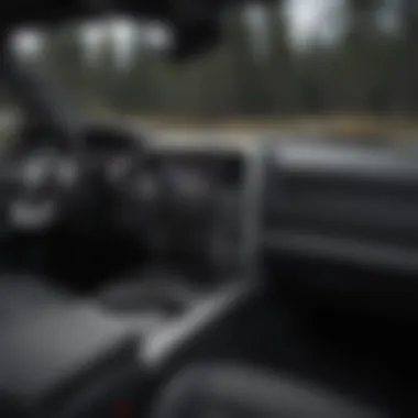 Interior view of a Dodge Ram truck highlighting features