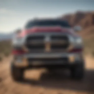 Dodge Truck Laramie front view showcasing its bold design