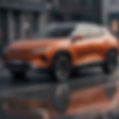Modern Aesthetics of Electric Crossovers Sleek electric crossover showcasing modern design