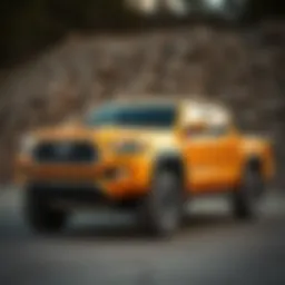 Exterior view of a used Toyota Tacoma TRD Sport showcasing its rugged design