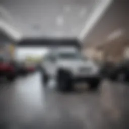 An inviting Jeep dealership showroom in Limerick, PA showcasing various Jeep models