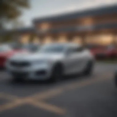 Acura vehicles on display in a community event