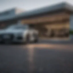 Exterior view of an Audi dealership in San Jose showcasing luxury vehicles