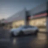 Exterior view of a Nissan dealership in Denver