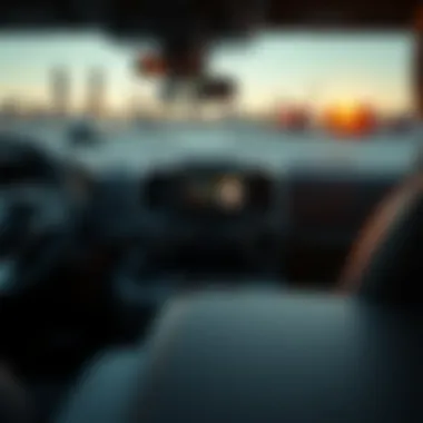 Interior view of a Dodge truck highlighting advanced technology features