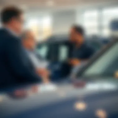 Customer interaction at a Genesis dealership, emphasizing personalized service
