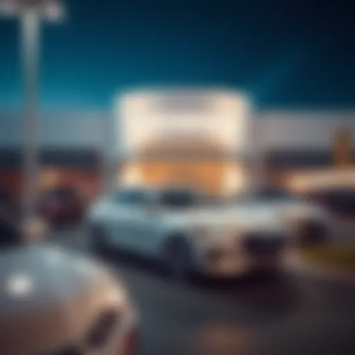 Exterior view of a Genesis dealership showcasing luxury vehicles