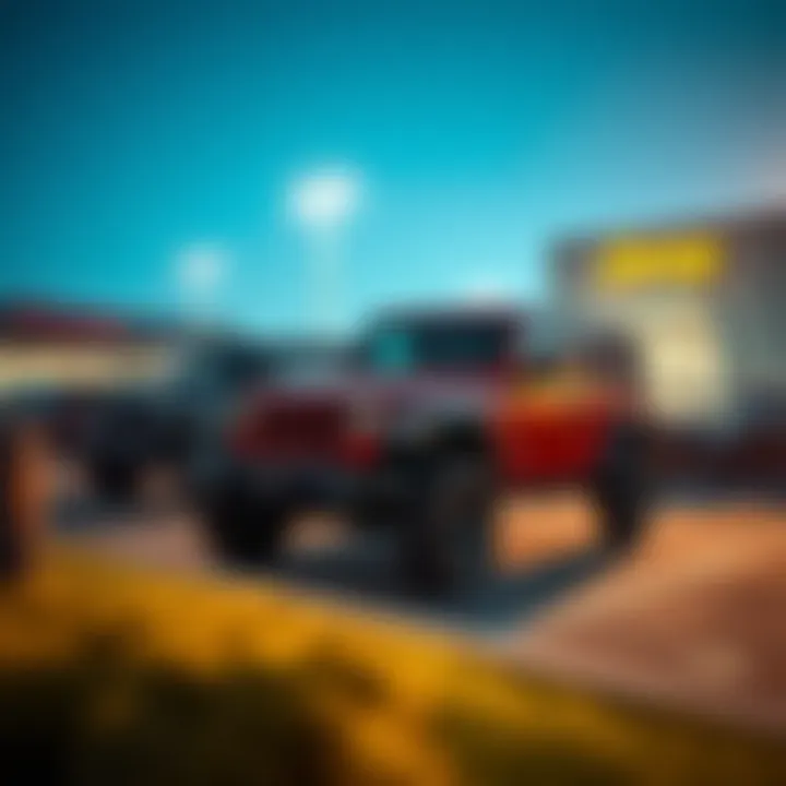 Jeep models in a dealership setting emphasizing adventure