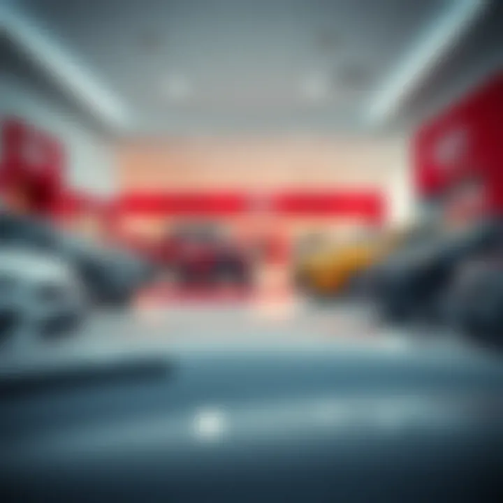 Showroom showcasing a range of Kia vehicles