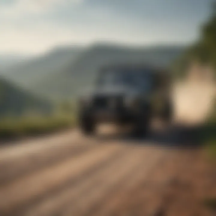 Land Rover vehicles on a scenic drive in Arkansas