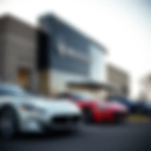 Exterior view of a Maserati dealership in Rochester