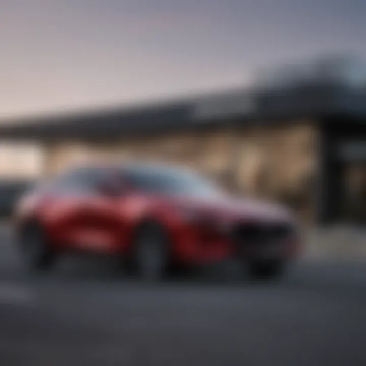 Exterior view of a Mazda dealership in Clarksville, Indiana