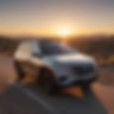 Seltos showcasing sunroof during sunset