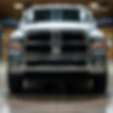 Front Design of the 2017 RAM 3500 Dually Front view of the 2017 RAM 3500 Dually showcasing its robust design
