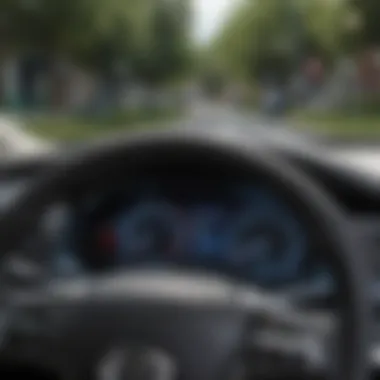 Dashboard view showcasing advanced technology in a hybrid vehicle