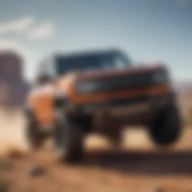 Dynamic shot of Ford Bronco Sport in action, emphasizing performance capabilities.