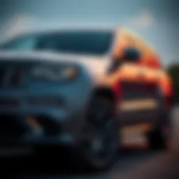 Exterior view of the Jeep Grand Cherokee STL showcasing its aerodynamic design and robust stance